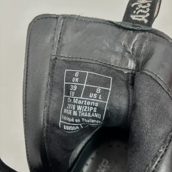 Dr. Martens 2976 Chelsea Boots Womens Size 8 Soft Black Pebbled Leather Side Zip - Picture 8 of 11